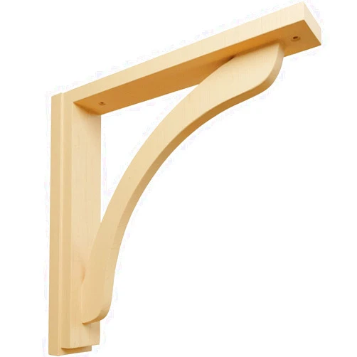 Ekena Millwork BKT02X14X14REAL Reece Shelf Wood Brackets, 2 1/2