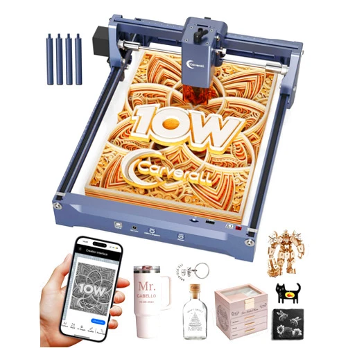 Carverall K15 Pro Laser Engraver 10W-Laser Engraving Machine for Coated Metal Wood Acrylic Glass Stone, 7.9