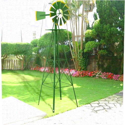 Best Choice Products SKY1889-1 8ft Steel Windmill Decoration, Green