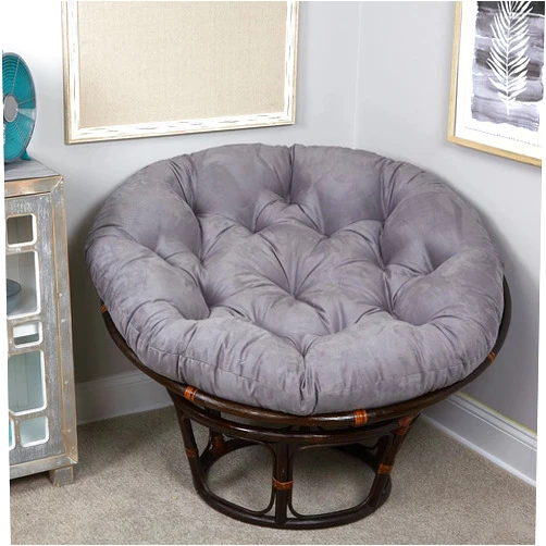 Klear Vu Solid Microsuede Papasan Chair Cushion for Living Room, Bedroom, Nursery or Home Office, 45