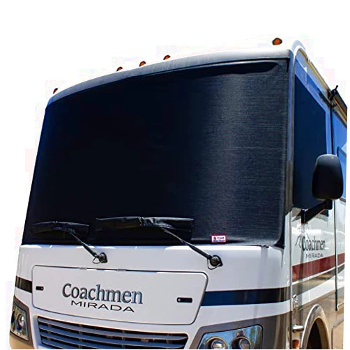 ShadePro - ShadeMaster RV Windshield Sunshade - Front Window Cover Screen Shade for Thor RVs - Class A Motorhome Windshield Cover - includes Passenger & Driver Window Covers