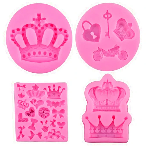 MaannauYL 4 Piece Silicone Cake Mold Flexible Cookie Mold Chocolate Maker for Theme Party or Family Gathering