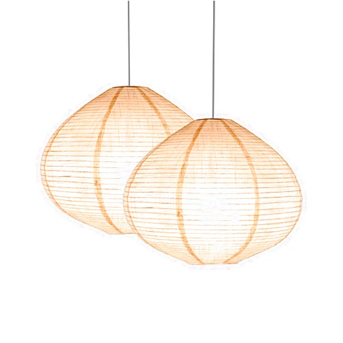 METHEDEECO 2PCS 16-inch Handmade Linen Pendant Light Shades Fabric Lampshade, Minimalist White/Beige, Foldable Hanging Lanterns for Bedroom, Living Room, Kitchen showcase window House Gift Idea