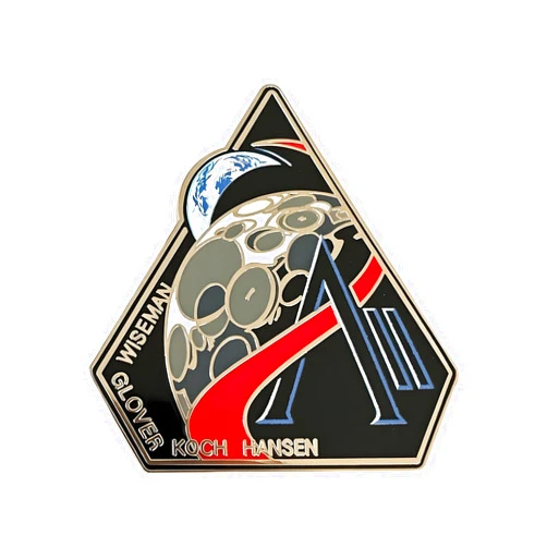 Generic Artemis II Mission Patch Hard Enamel Pin, 1.2 in, Space Collectible
