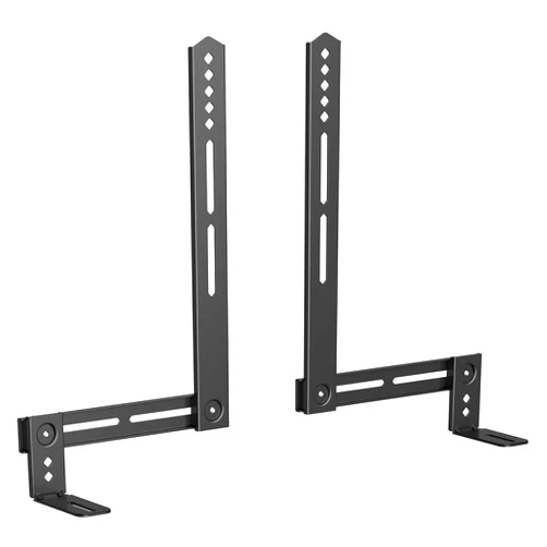 USX MOUNT Soundbar Mount Sound Bar TV Mount for Mounting Above or Under TV, Sound Bar Mount Up to 13.2 lbs, Two Removable and Lockable Hooks for Back or Bottom Holes