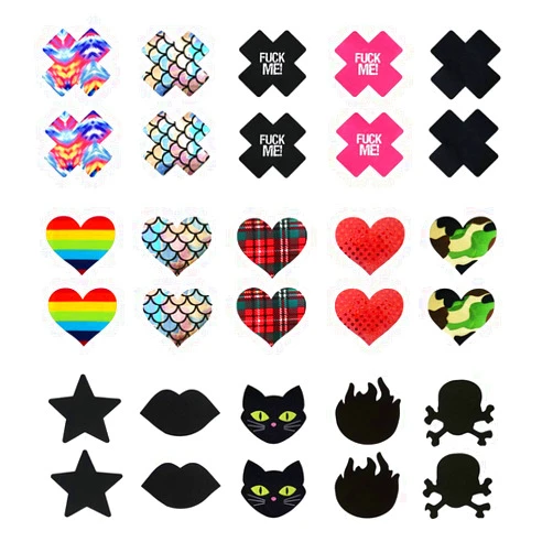 CLOHO Self Adhensive Nipple Covers Disposable Lingerie Breast Pasties Petals, 10pairs91, free size