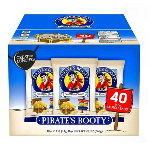 Generic Pirate Booty Aged White Cheddar Puffs, 0.5 oz., Pack of 40