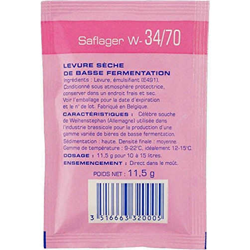 Fermentis Dry Yeast - Saflager W-34/70 (11.5 g)
