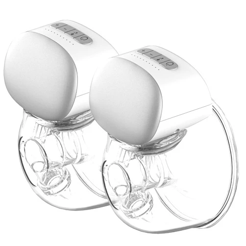IKARE Wearable Double Breast Pump Hands Free, Pain Free Portable Electric Breastfeeding Pump with 3 Mode & 10 Levels, Rechargeable Milk Pump for Travel & Home,17mm/24mm/28mm Flange, Super Quiet (grey)