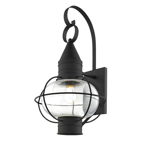 Livex Lighting 26904-04 Transitional One Light Outdoor Wall Lantern from Newburyport Collection in Black Finish