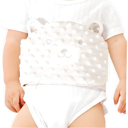 ISANPAN Baby Colic and Gas Relief - Cassia Seed Heated Tummy Wrap,Baby Heating Pad Swaddle Belt Relieves and Soothes Gas,Bloating and Upset Stomach (Beige)
