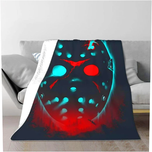 Fabibalak Horror Flannel Blanket Halloween Throw Blanket Office Lunch Break Blanket Lightweight Home Decor Blanket (50