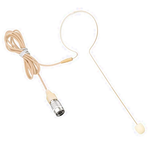 XGWTH Headset Microphone Single Ear Earset Headworn Over Ear Hanging Condenser Omnidirectional Mic Compatible with Audio-Technica Wireless System Bodypack Transmitter with 1.2m Cable Hirose 4 Pin Plug