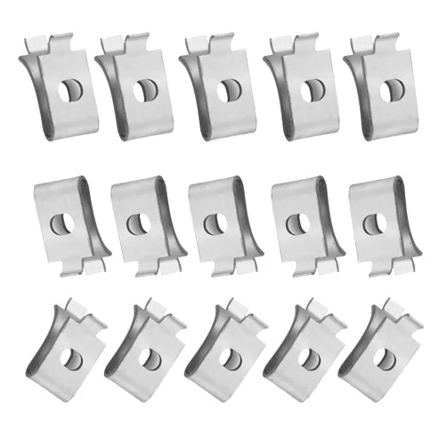 Helonge Pilaster Shelf Clips, 20 Pcs Metal Shelving Clips, Adjustable Shelf Support Clips Steel Shelf Brackets Metal Wire Rack Clips