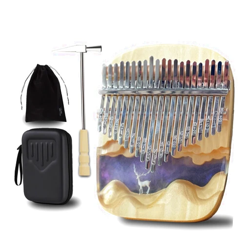 Dohasa 21 Key Kalimba Thumb Piano - Original Design Wood Finger Piano for All Skill Levels - Portable Musical Instrument with Case