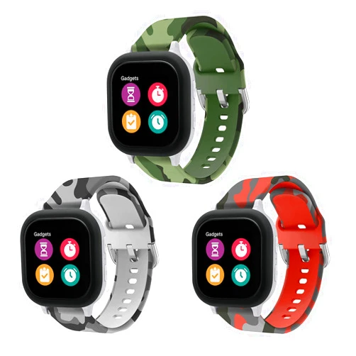Five Star Online Compatible with Gizmo 3 2 1 Watch Band Replacement for Kids Boys Girls,Pattern Watch Band Compatible with Verizon Gizmo Watch,Camouflage,3Pack,Large Size 6.1