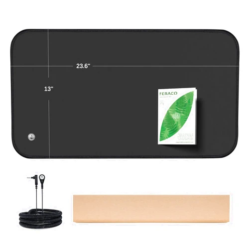 Feraco Earthing Mat Grounding Pad for Desk for Sleep, Pain Relief, Inflammation, Balanced Energy & Overall Wellbeing, 13