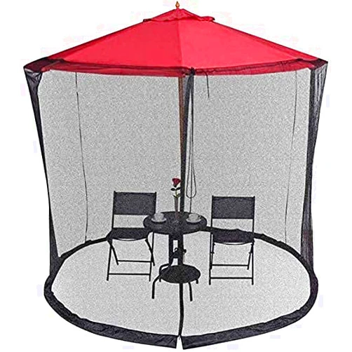 AZQUZVZI Outdoor Garden Umbrella Your Parasol into a Gazebo Mosquito net for Parasol, Parasol Mosquito Net Outdoor Garden Umbrella Table Screen Parasol Mosquito Net Cover Bug Netting Cover, 300230cm