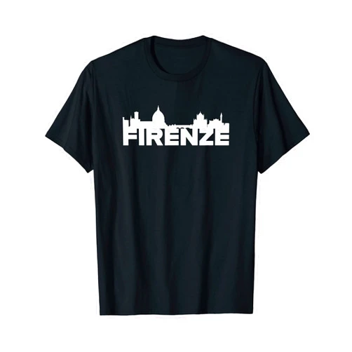 Italy City Skylines Silhouette Outline Firenze Italy City Skyline Silhouette Outline Sketch T-Shirt