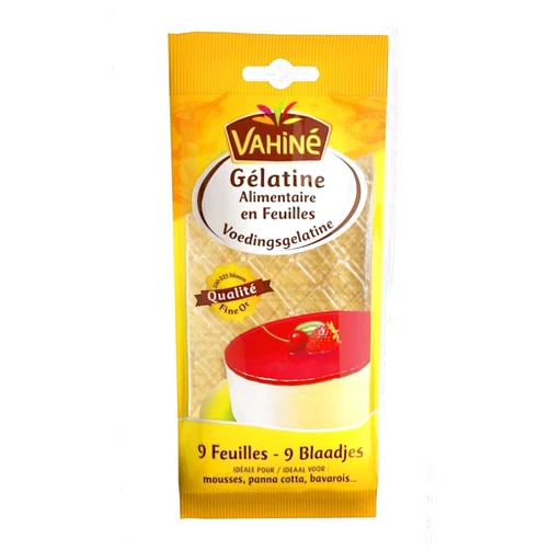 Vahine Feuilles de Gelatine French Gelatin Sheets 9 sheets