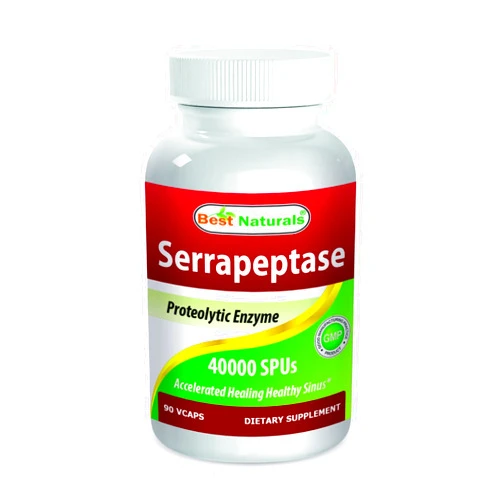 Best Naturals Serrapeptase 40000 SPUs 90 Vcaps (90 Count (Pack of 1))