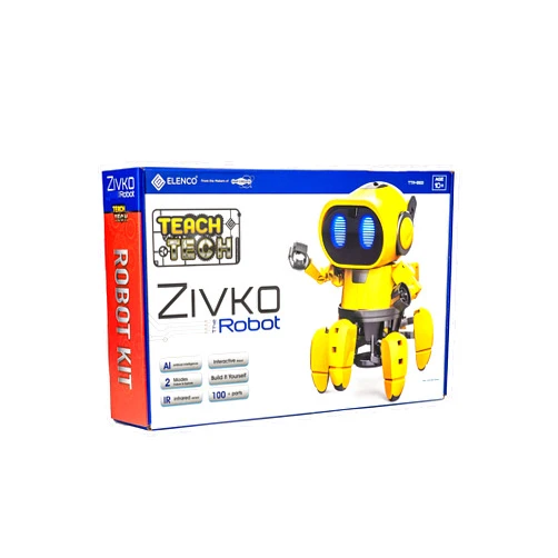 Elenco Teach Tech “Zivko The Robot”, Interactive A/I Capable Robot with Infrared Sensor, STEM Learning Toys for Kids 10+, includes Assembly Parts