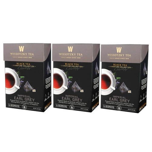 Wissotzky Tea, Signature Collection, Imperial Earl Grey, 16 Count (Pack of 3)
