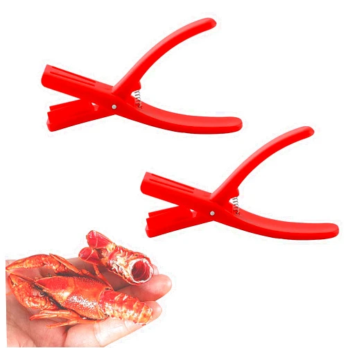Generic Crawfish Peeler, Crawfish Shucker Easy Shelling, Universal Crayfish Shelling Device Portable, Crawfish Sheller for Peeling Cooked Shrimp Tails Manual Seafood Tool, Red