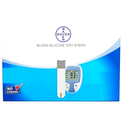 Generic Test Strips Made for Blood Glucose Testing, Compatible with Bayer Glucometer only (Please Buy only After Matching Your Strips with Image of Strip), ONLY Strips, NO GLUCOMETER (Pack of 50)