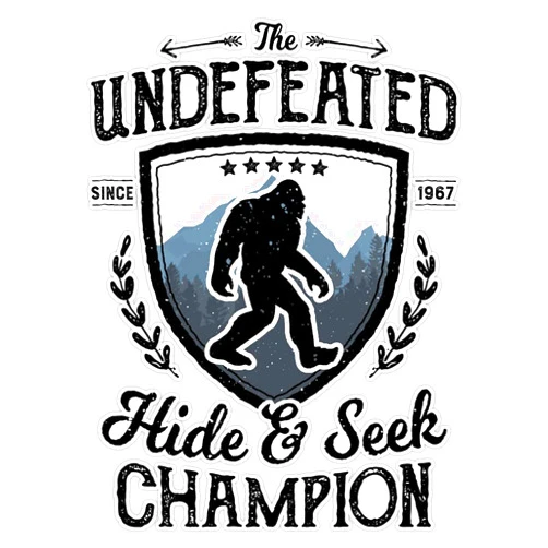 JB Print Bigfoot Undefeated Hide and Seek Champion Sasquatch Vinyl Decal Sticker Car Waterproof Car Decal Bumper Sticker 5