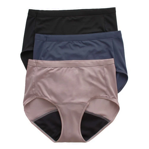 Hanes Women's Comfort, Period. Light Leaks Period Underwear, Light Protection Bikini, Boyshort or Brief, 3-Pack