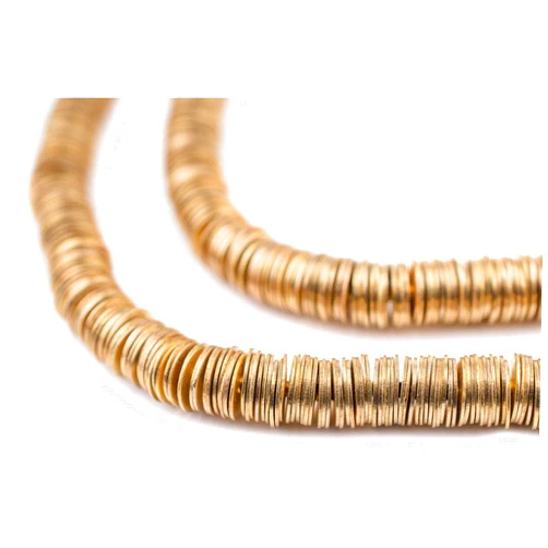 The Bead Chest TheBeadChest Bronze Gold Flat Disk Heishi Beads (6mm)