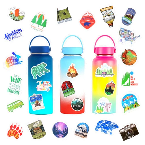 Stickerbee The Original Outdoor Adventure Stickers, [100 pcs Exclusive] for Laptop Car Skateboard Luggage Waterproof Vinyl Decals Party Supplies, Wilderness Nature Stickers Hiking Camping Travel Stickers