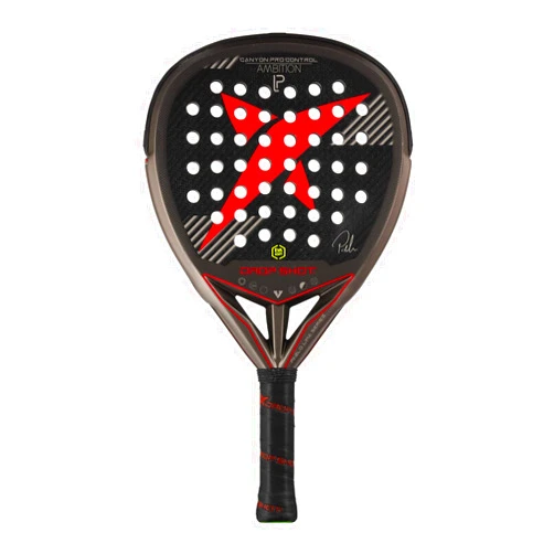 Drop Shot Pro Control by Lima - Padel Racket Series - Padel Racket with Shock Absorption, Great Control and Power – Professional Padel 2024, Black