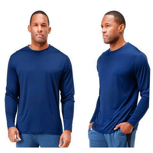 DEVOPS 2 Pack Men's Sun Protection Shirts UV SPF UPF 50+ Long Sleeve Rash Guard Fishing Running Quick Dry Lightweight