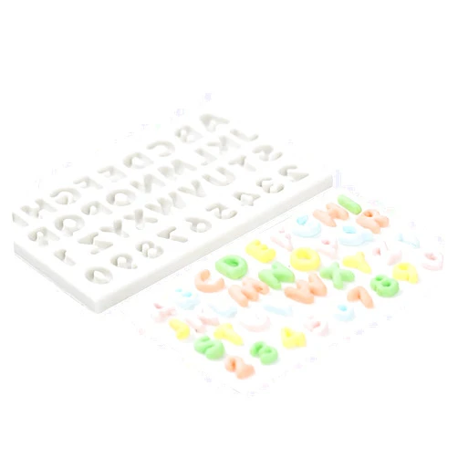 Crystalyhj Alphabet Letters Fondant Molds Silicone for Chocolate Candy Cookies Cupcake molds for cake ice cream Decoration Wedding Baby Shower Birthday