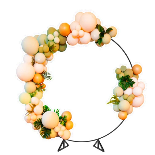 LING RUI Round Backdrop Stand,6.6FT Metal Circle Balloon Arch Kit, Wedding Arbor Backdrop Stand for Party Backdrop Decoration Baby Shower Birthday Anniversary Bridal Decoration