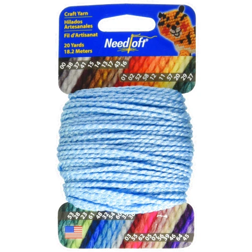 Cottage Mills Needloft Craft Yarn, 20-Yard, Bright Blue