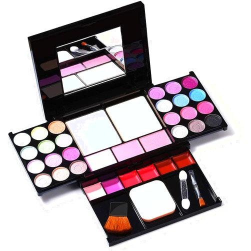 ASPCOK Eyeshadow Palette Makeup Palette 35 Bright Colors Matte and Shimmer Lip Gloss Blush Brushes