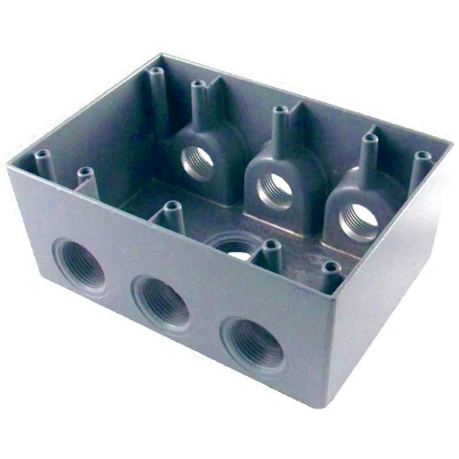 Greenfield DB373PS Series Weatherproof Electrical Outlet Box, Gray