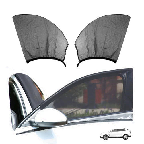 Miytsya 2 PCS Car Window Shades, Breathable Mesh Side Car Window Sun Shade, Stretchy Car Window Screen for Baby Kids Pet/Camping Sun Protection, Privacy Shade for Most Cars (ORV Front Window)