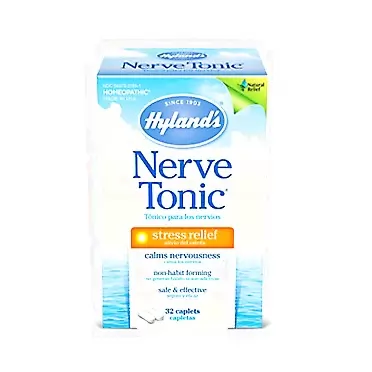 Hyland's Nerve Tonic Quick Dissolve Tablets, Stress Relief, 50 Tablets Per Bottle (5 Bottles)