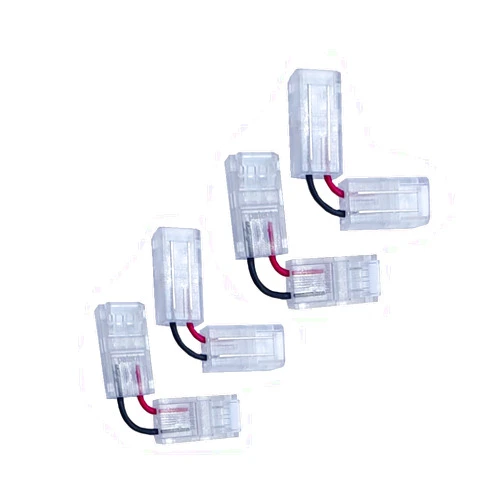 Depyequ L Shape 2 Pin LED Connectors 8mm L-Shaped Connectors 5050 COB LED Strip Lights 10mm 90 Degree Angle Corner Solderless Extension Connectors (8mm 2P)