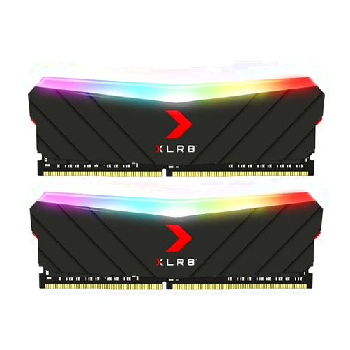 PNY XLR8 Gaming 16GB (2x8GB) DDR4 DRAM 3200MHz (PC4-25600) CL16 1.35V RGB Dual Channel Desktop (DIMM) Memory – MD16GK2D4320016XRGB