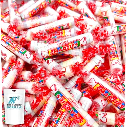 THE HUNGRY GORILLA Smarties Original Bulk – 5 lbs of Smarties Candy Rolls Bagged in Resealable Stand-Up bag by THE HUNGRY GORILLA