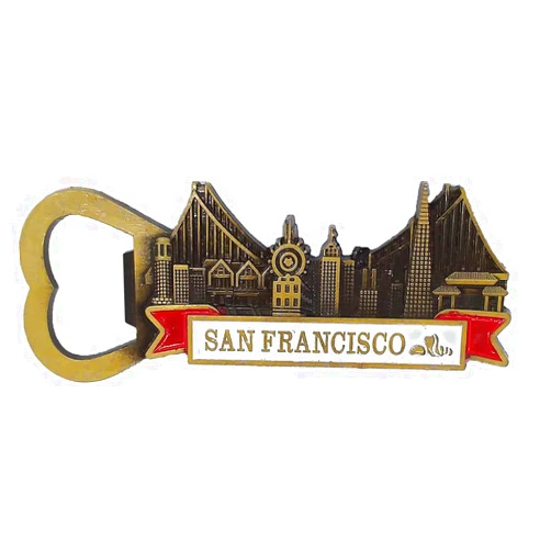 MUYU Magnet 3D Golden Gate Bridge San Francisco USA Fridge Magnet Bottle Opener Souvenir Gift, Home & kitchen decoration Magnetic Sticker San Francisco America Refrigerator Magnet opener