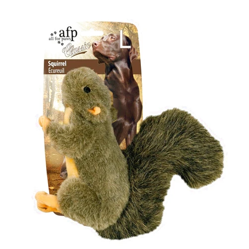 ALL FOR PAWS Interactive Dog Squirrel Plush Toys, Stuffed Animal Squeaky Toy Perfect Puppy Plush Toy for Dogs Enrichment Toys, Large