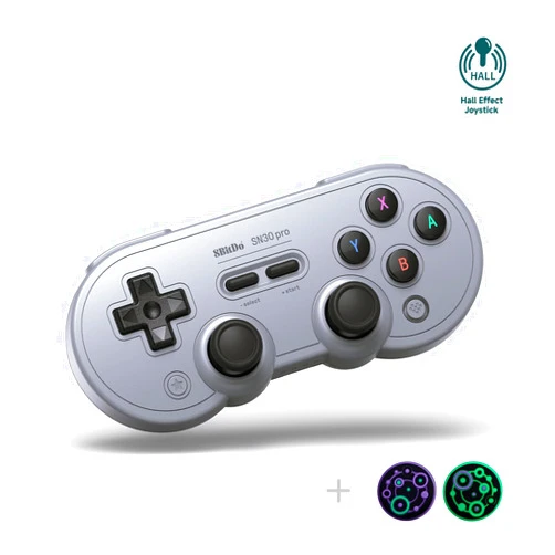 8Bitdo Sn30 Pro Wireless Bluetooth Controller, Hall Effect Joystick Update, Retro Gamepad for Switch/Switch 2, PC, Steam Deck, Android, Raspberry PI, iPhone, iPad, macOS and Apple TV (Gray Edition)