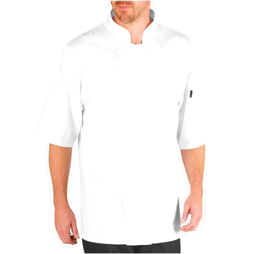 Chef Code Mens Short Sleeve Unisex Classic Coat Chefs Jackets, White, X-Large
