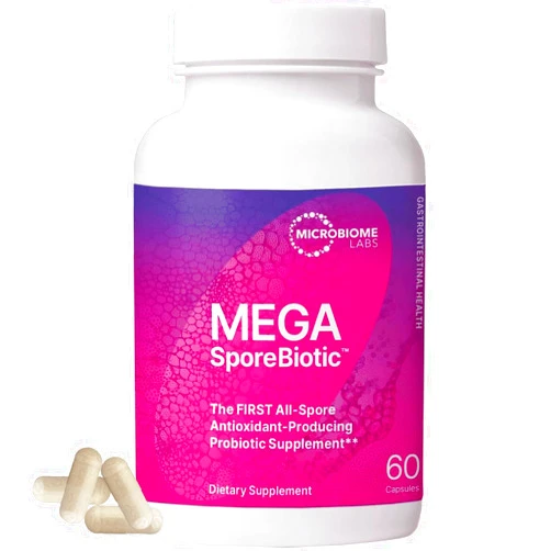 Microbiome Labs Generic Mega-SporeBiotic Probiotic - Digestive Health Nutritional Supplement for Men and Women with Bacillus coagulans & Bacillus subtilis for Gut Health (60 Capsules)